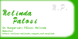 melinda palosi business card