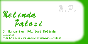 melinda palosi business card